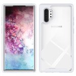 Wholesale Galaxy Note 10+ (Plus) Clear Dual Defense Hybrid Case (White)